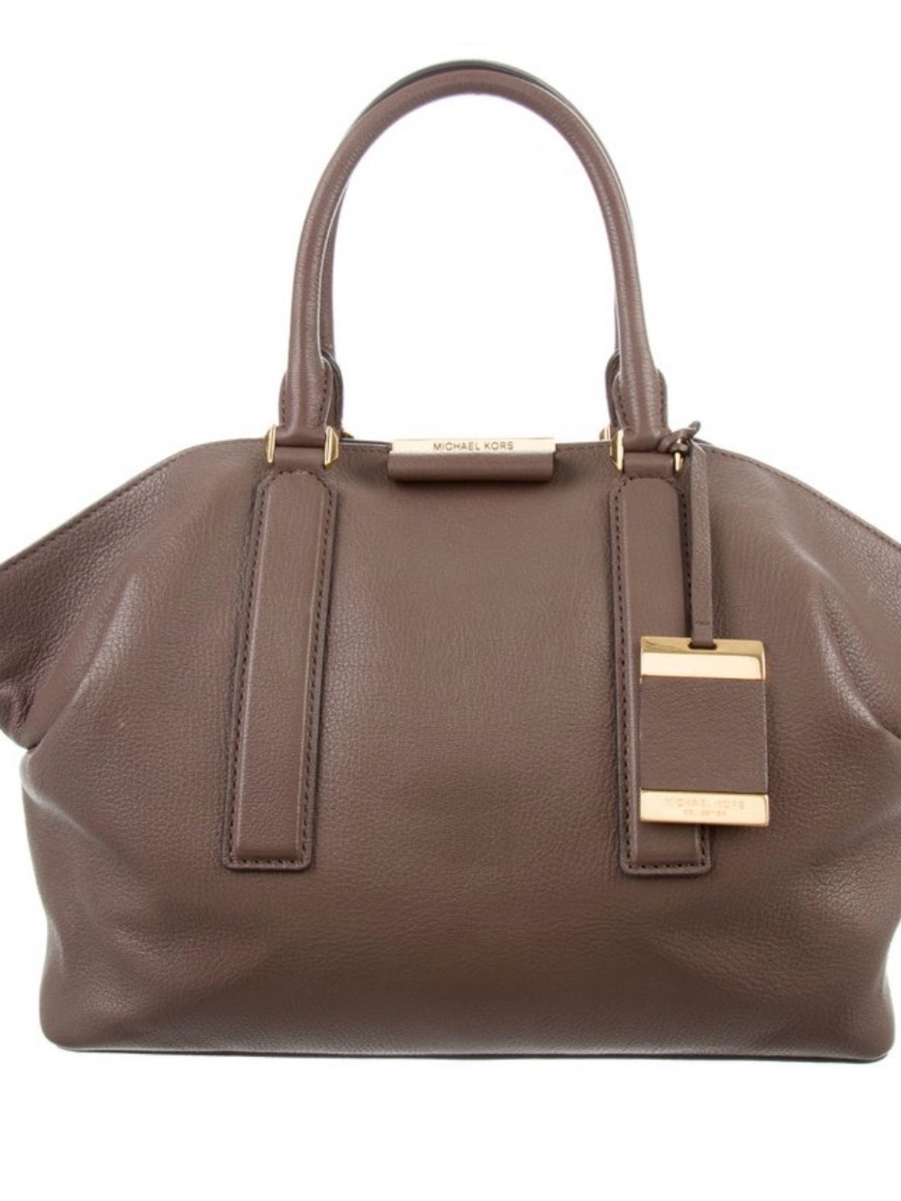Michael Kors Chocolate Brown Pebbled Leather Satchel
